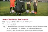 VfB Fussballcamp auch 2025 in Erligheim